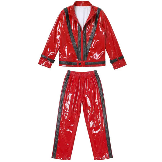 MJ Thriller 80S Red Jacket Costume for Kids
