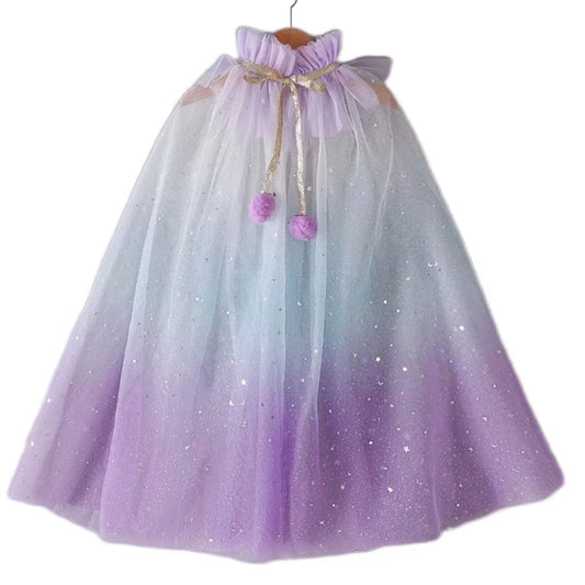 Sparkling Tulle Princess Cape for Girl