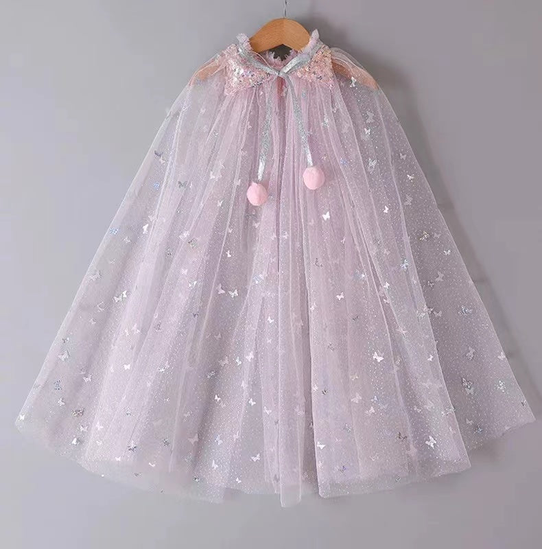 Sparkling Tulle Princess Cape for Girl