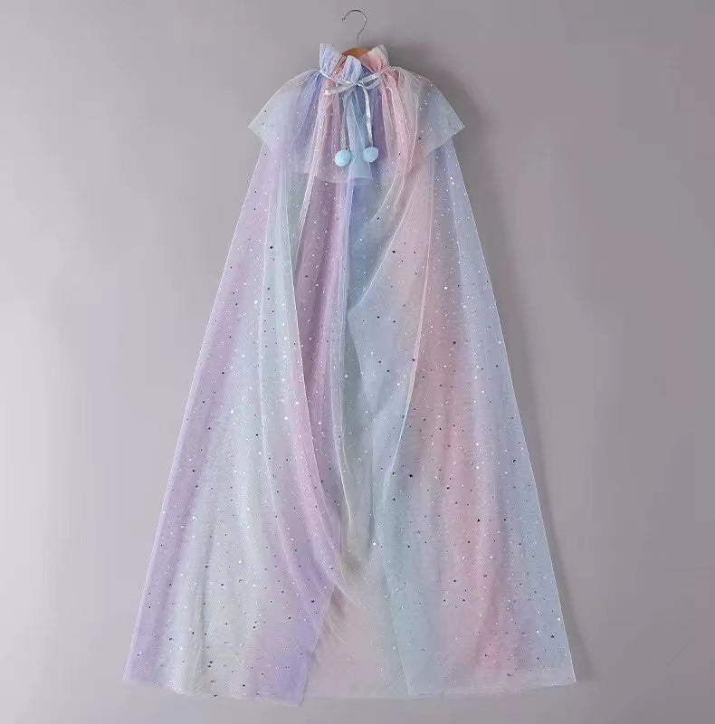 Sparkling Tulle Princess Cape for Girl