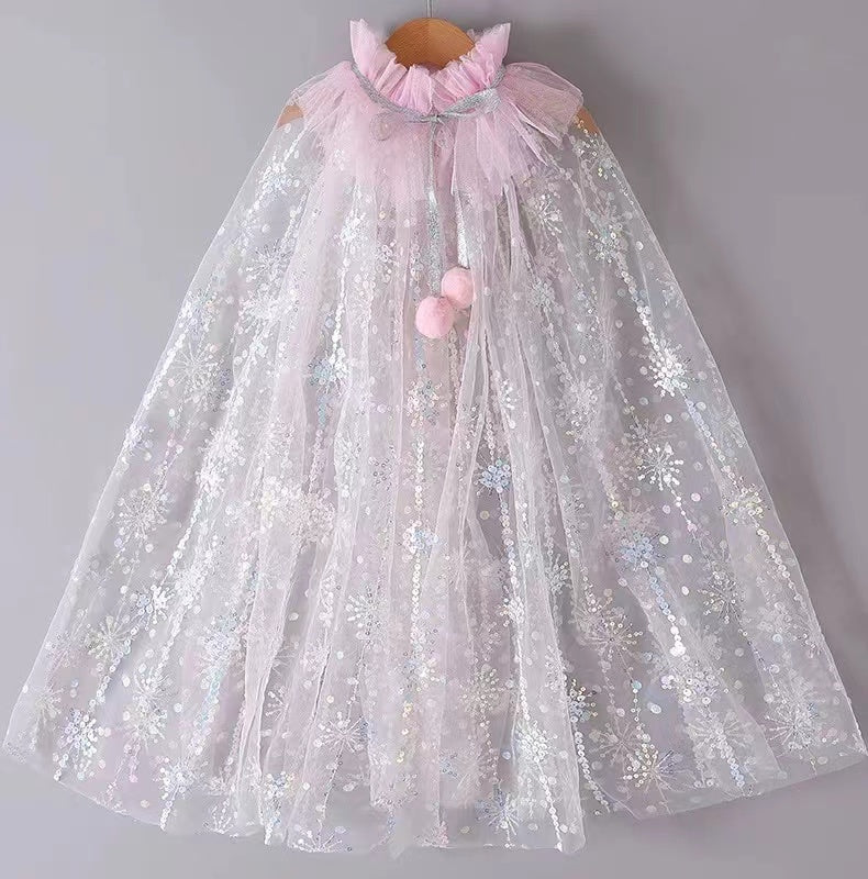 Sparkling Tulle Princess Cape for Girl
