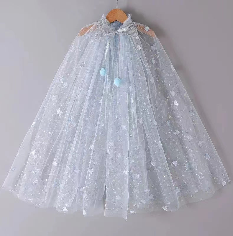 Sparkling Tulle Princess Cape for Girl