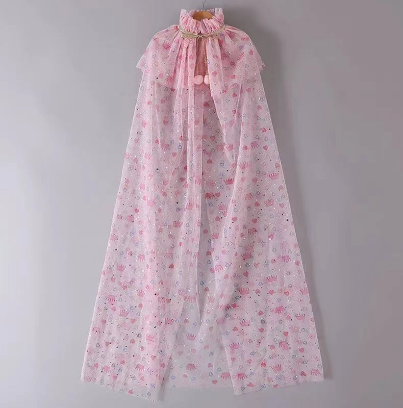 Sparkling Tulle Princess Cape for Girl
