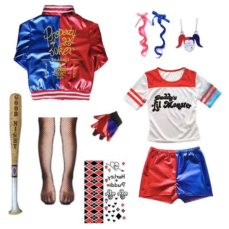 Harley Quinn Embroidered Costume for Adults