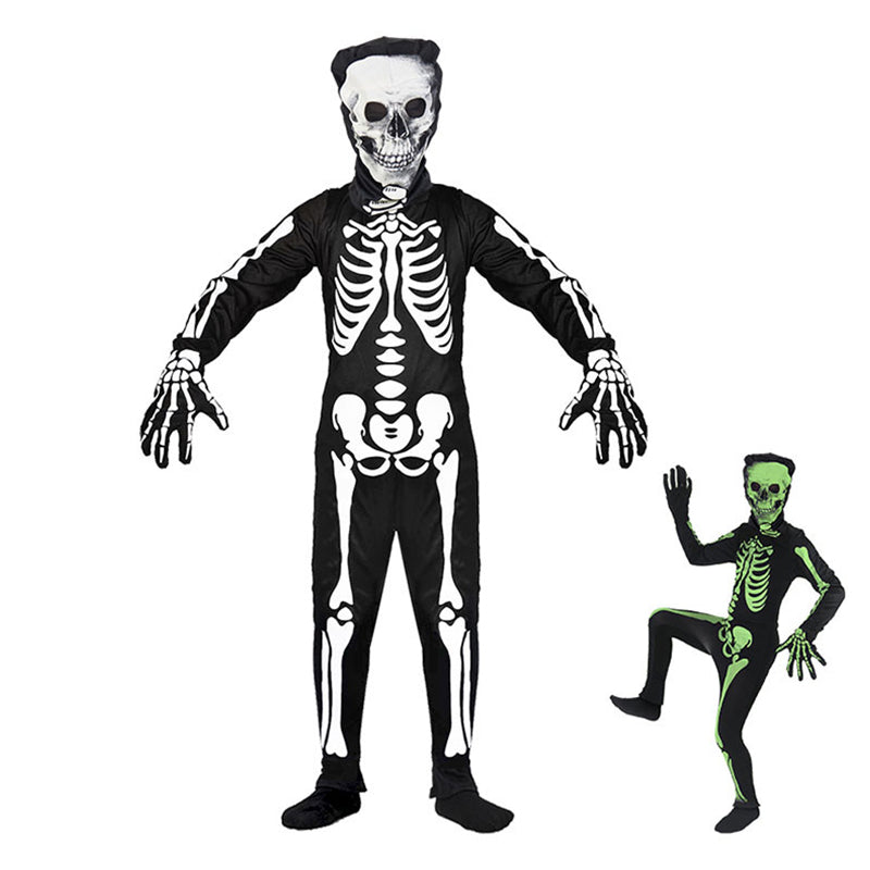 Glow in the Dark Halloween Skeleton Costume for Kids