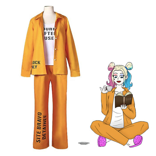 Harley Quinn Prison Uniform Costume for Adults