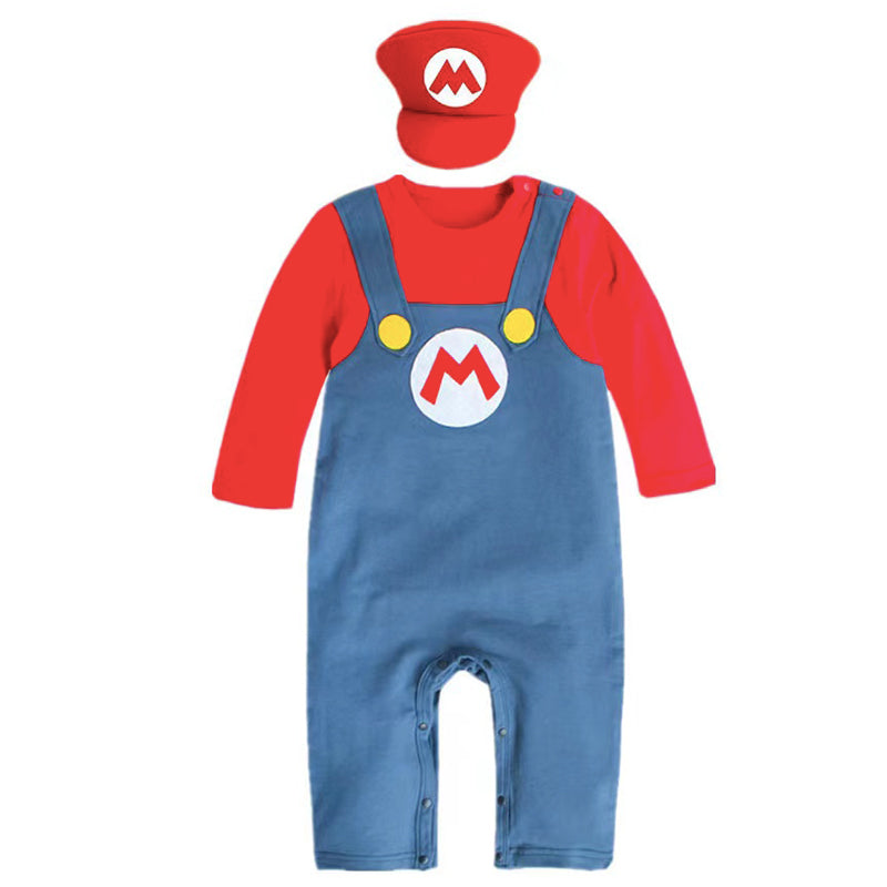 Super Mario Bros Costume for Babies Halloween Romper