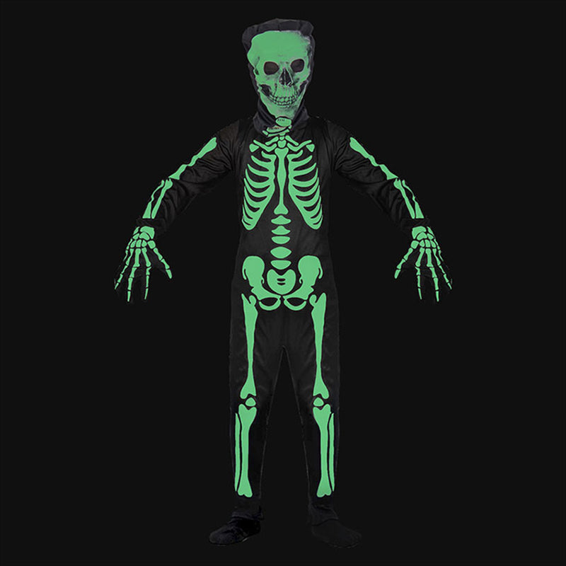 Glow in the Dark Halloween Skeleton Costume for Kids