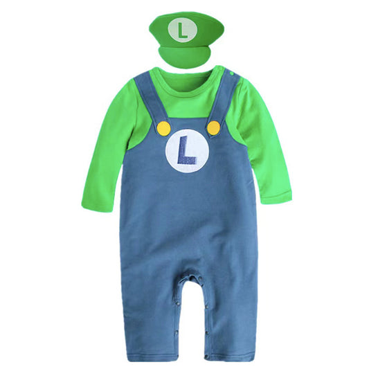 Super Mario Bros Costume for Babies Halloween Romper