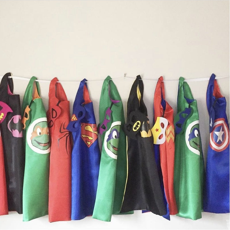 Superhero Cape and Mask Set - Cartoon Costume