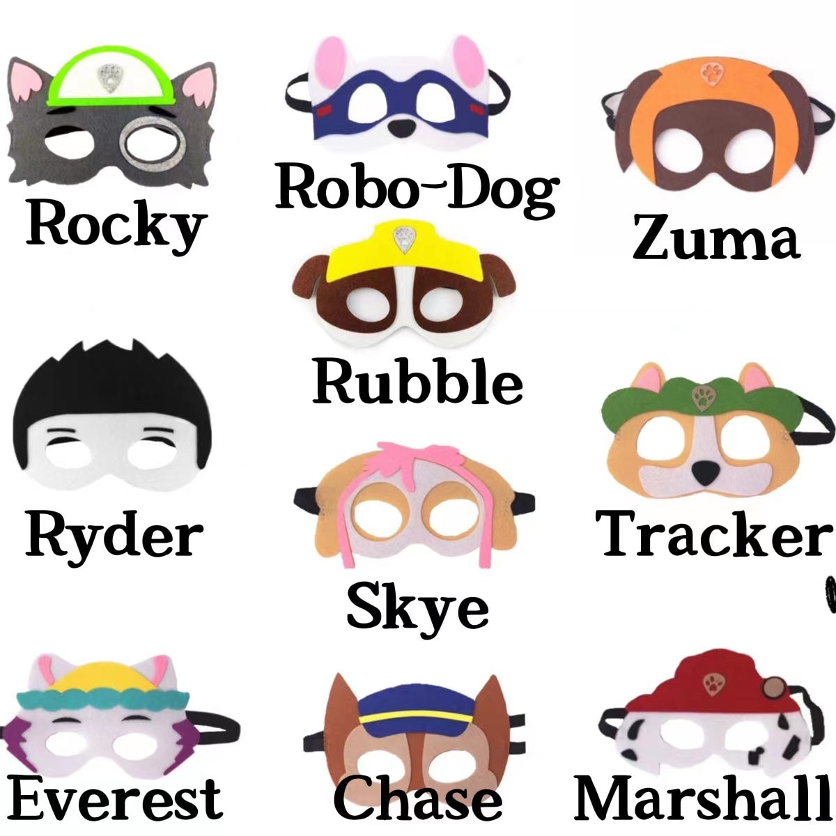 PAW Patrol 10PCS Felt Masks