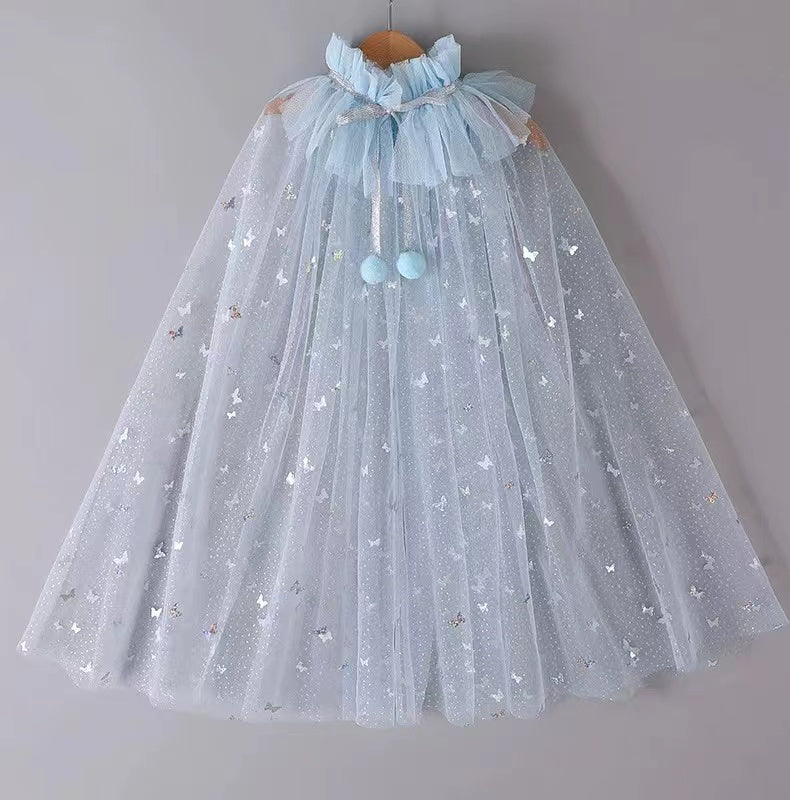 Sparkling Tulle Princess Cape for Girl